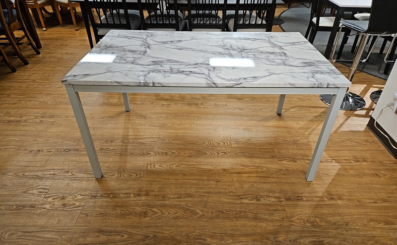 Faux Marble Top Dining Table