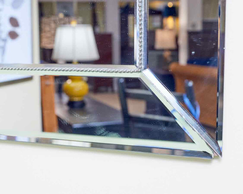 Silver Beaded Accent Mirror