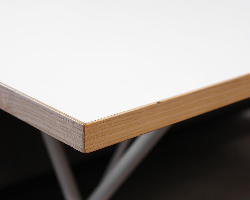 Herman Miller Nelson X Leg Table in White Ash / White