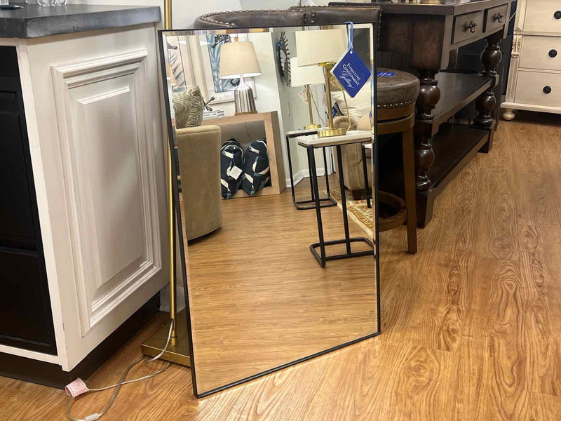 Crate & Barrel Beveled Mirror with Black Frame