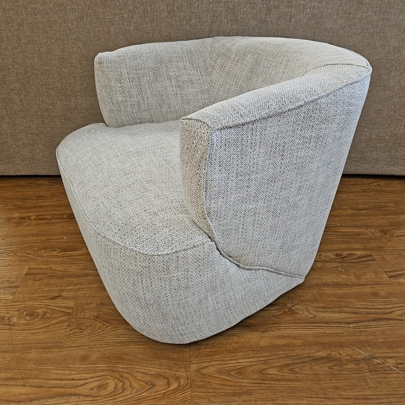 Grey Swivel Arm Chair