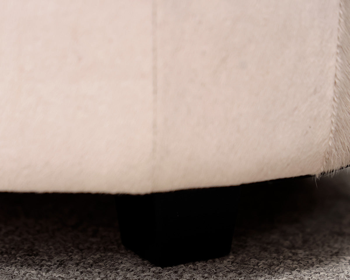 Pair of Cow Hide Ottomans