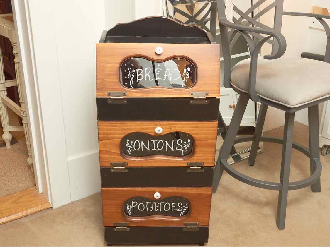 Harvest Stain & Black Finsh Bread,Onions, Potatoes Storage