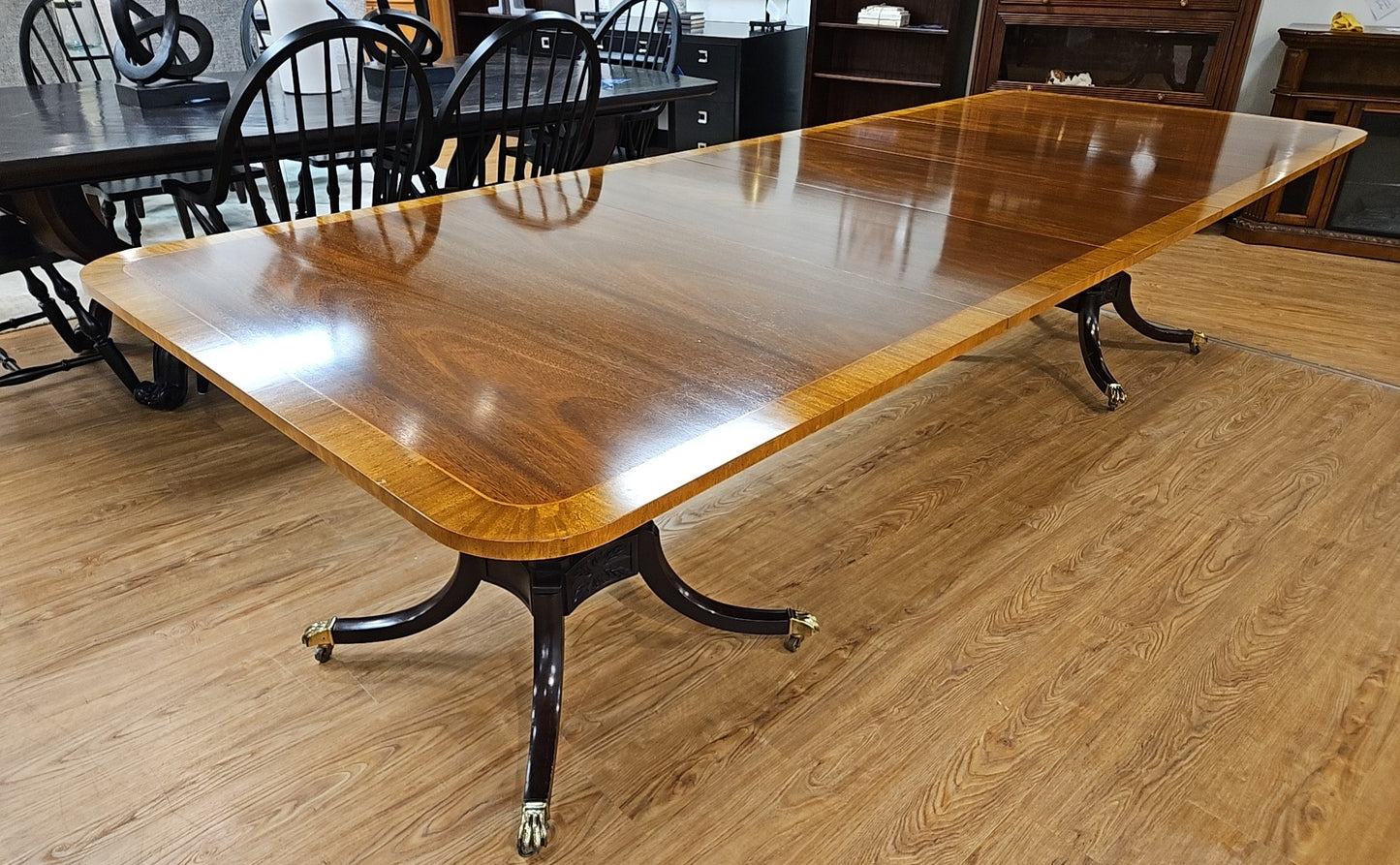 Baker Inlaid Mahogany Dining Table