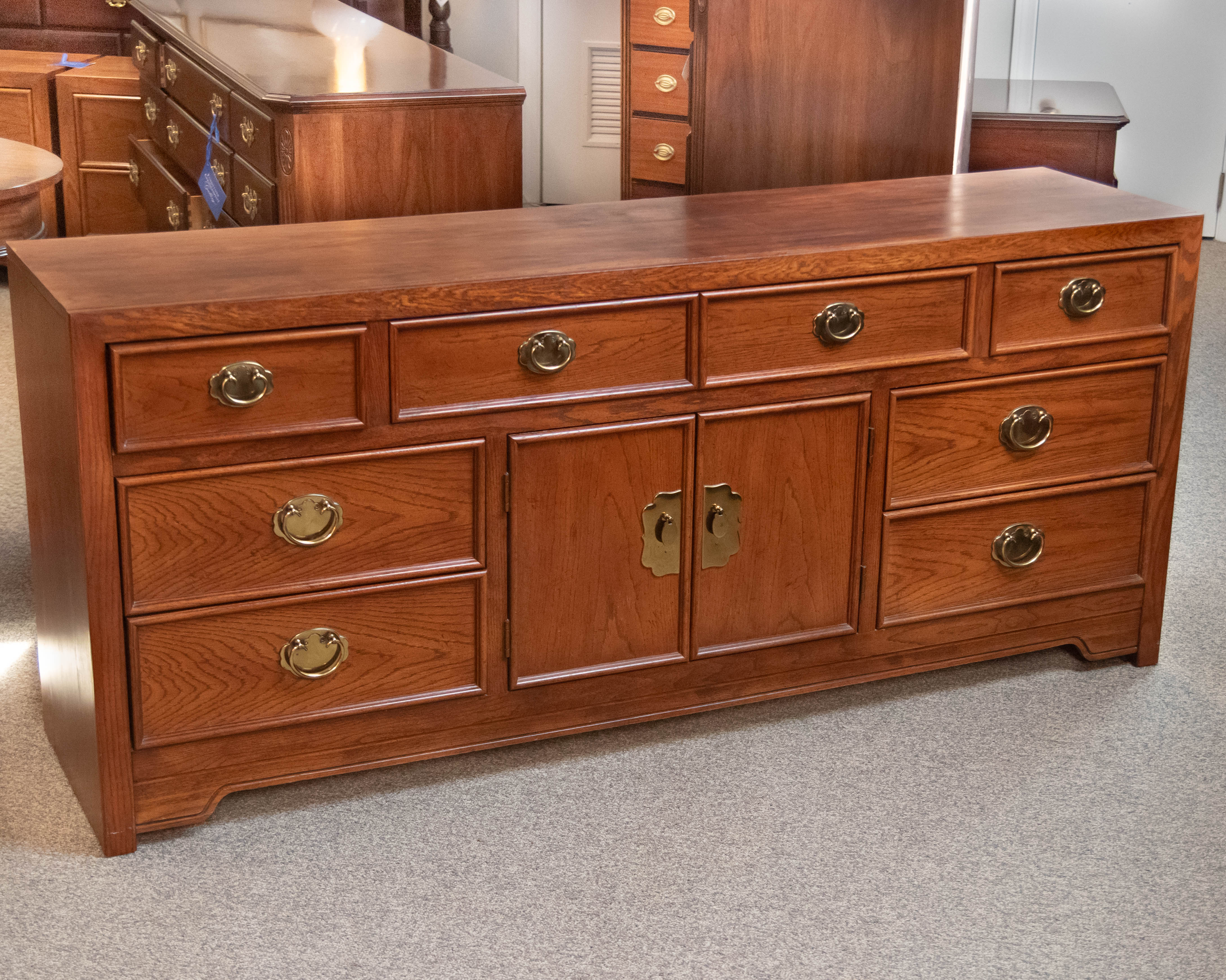 Thomasville Oak Campaign Style Dresser