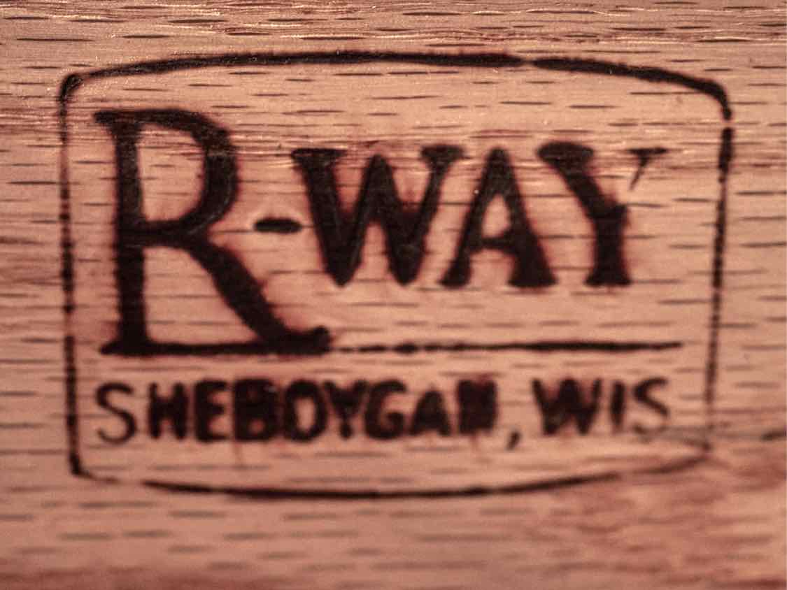 RWay Light Cherry MCM Two Piece Hutch