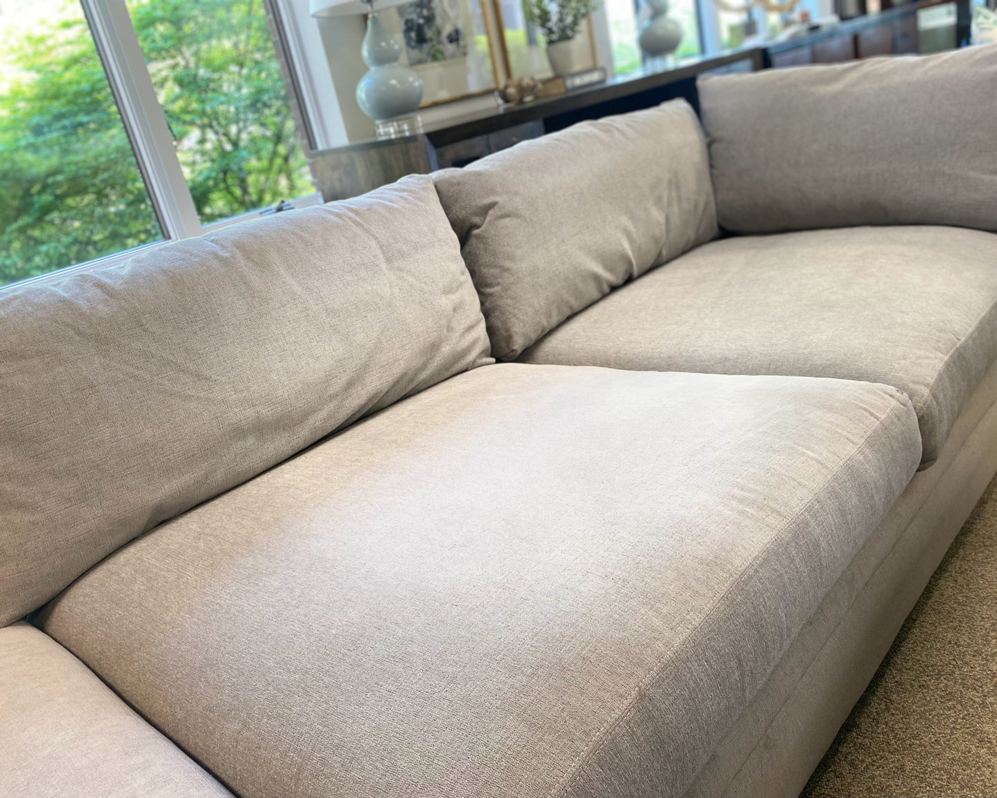 Arhaus Pavo 2-Piece Corner Sectional in Light Grey