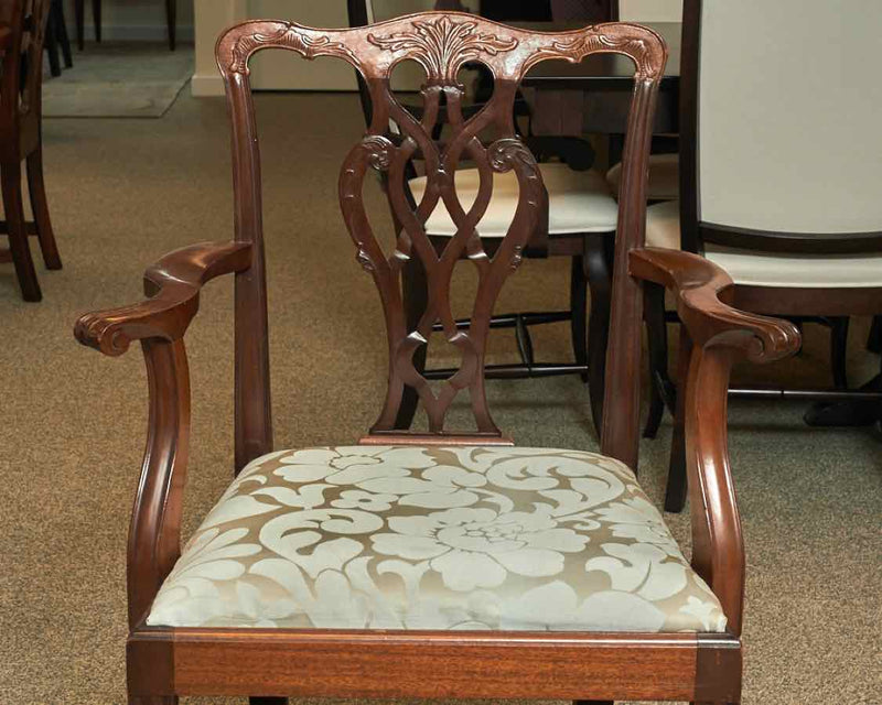 Set of 6 Mahogany Chairs w/ Carved Detailing