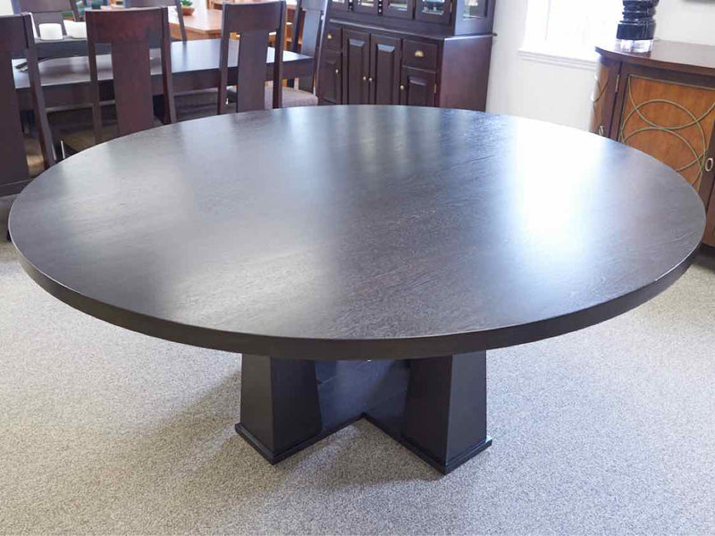Dark Oak Round Dining Table