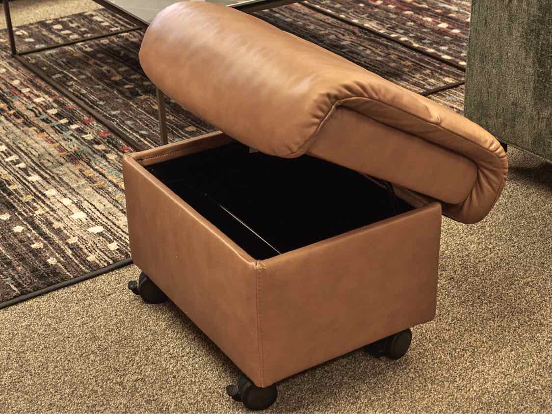 Ekornes Stressless Soft Ottoman Medium in Paloma Taupe Leather
