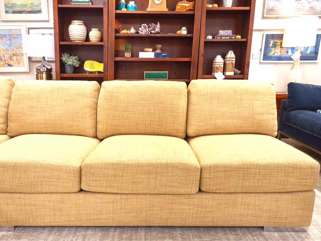 Kravet Furniture Two Piece LAF Sectional in Golden Woven