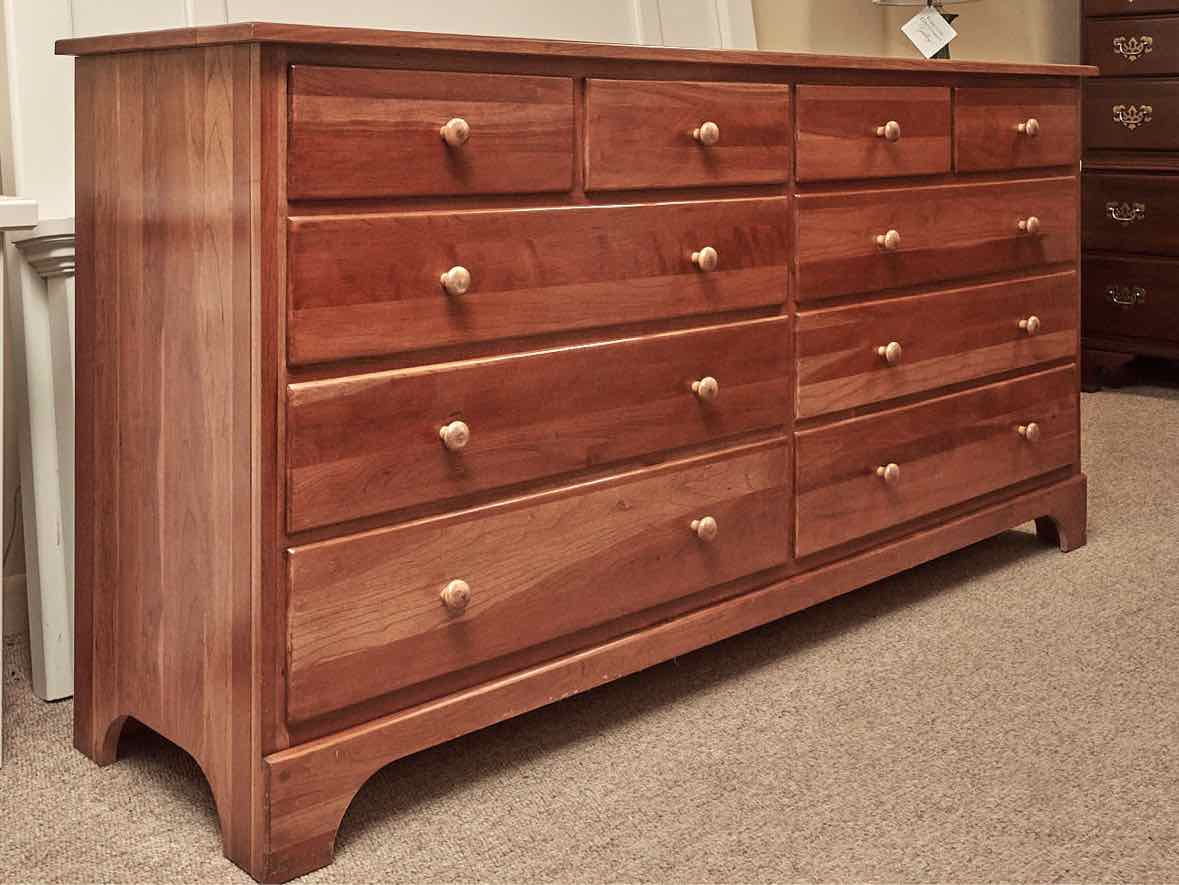 Cherry 10 Drawer Double Dresser – Furniture Consignment Gallery