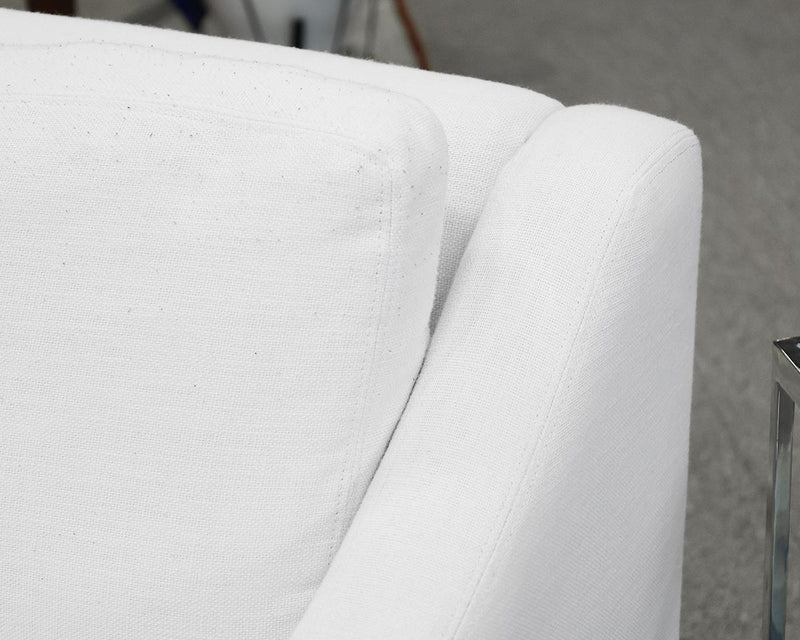 Pair of RH Cloud Slope Arm Chairs in White Belgian Linen