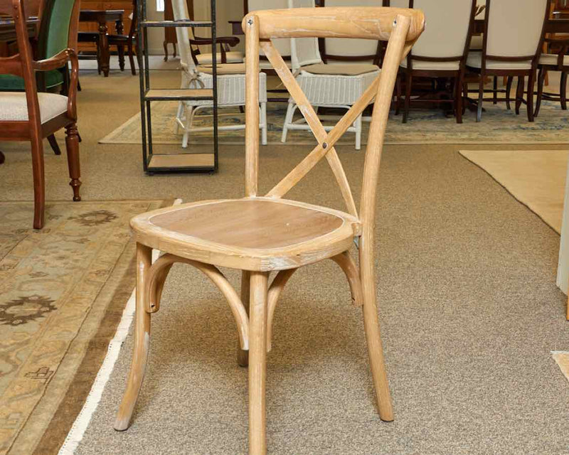 Pair of White Washed Dining Chairs