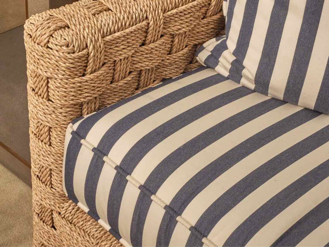 Kingsley Bate 'St Barts' Weave Settee Pair of Lounge Chairs & Ottoman