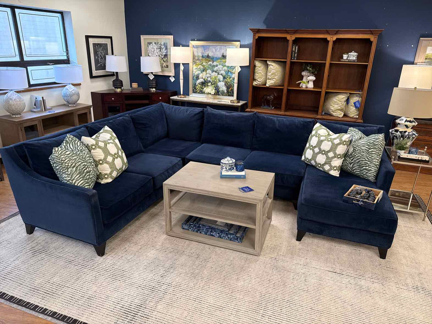 Jonathan Louis 'Margaret' Sectional in Navy
