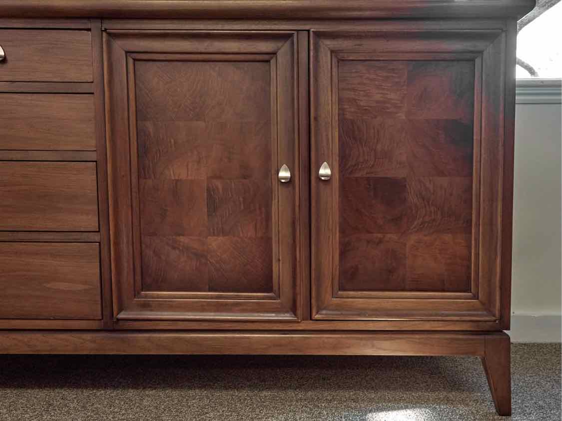 RWay Light Cherry MCM Two Piece Hutch