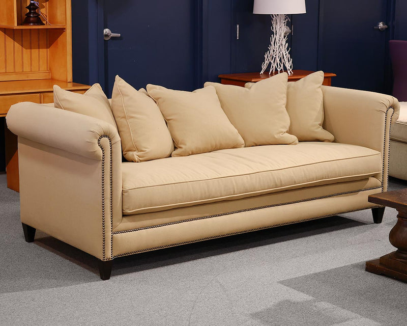 Crate & Barrel Chesterfield Sofa in Camel