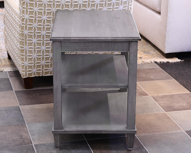 Ethan Allen Gray Stain Finish  Side Table