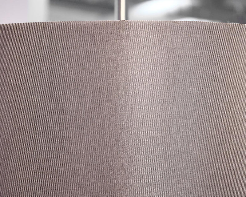 Brushed Stainless Floor Lamp with Silver Grey Drum Shade