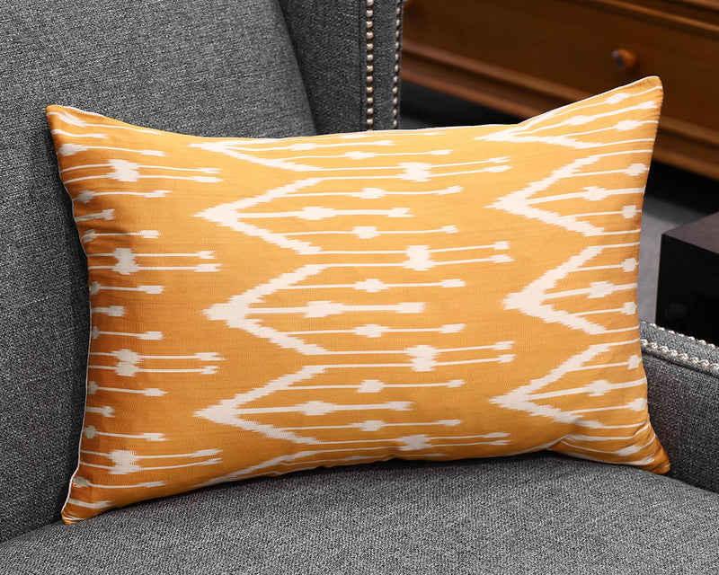 Accent Pillow in Yellow Ikat