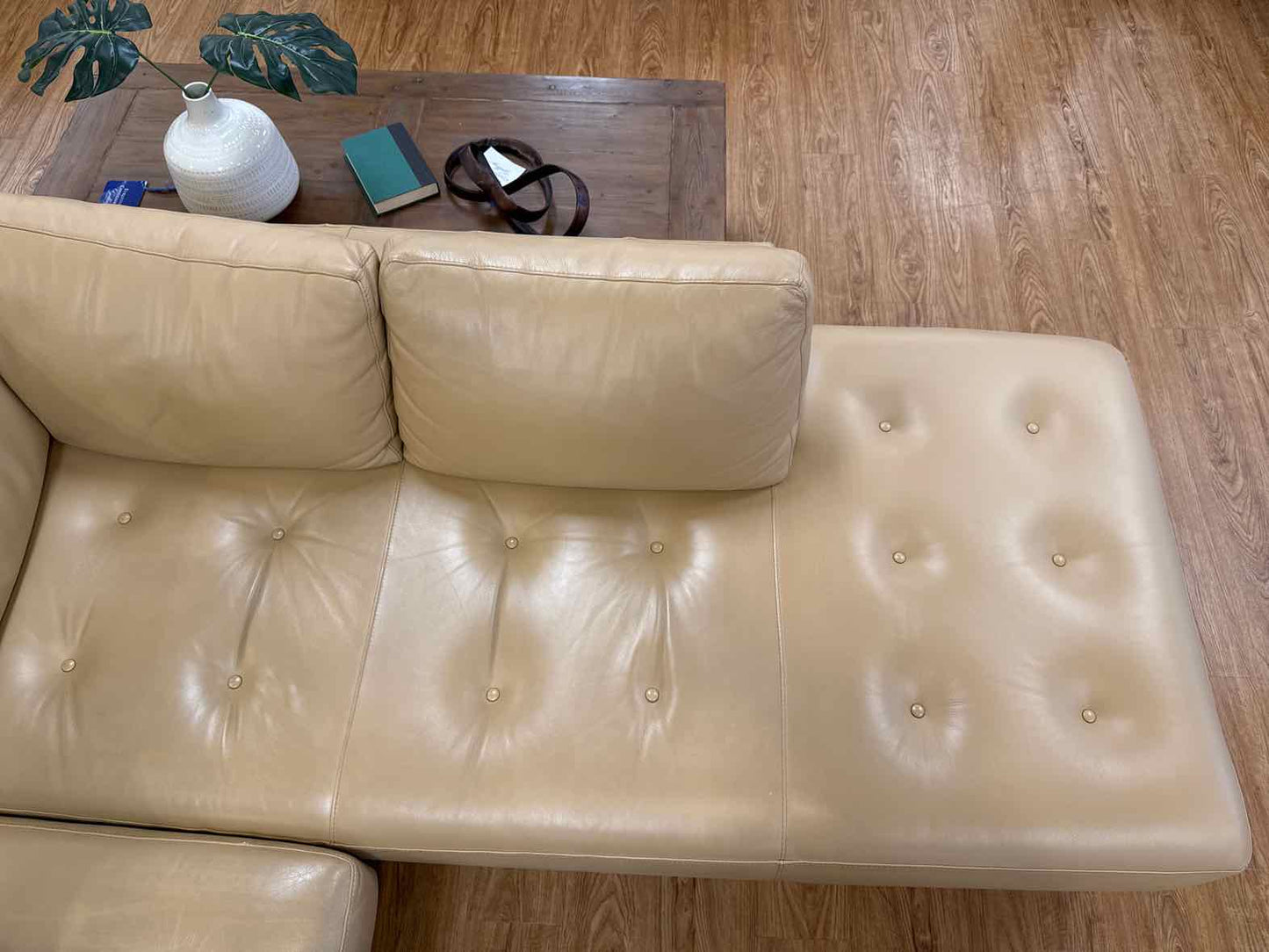 Chateau d'ax Butterscotch Leather Sectional
