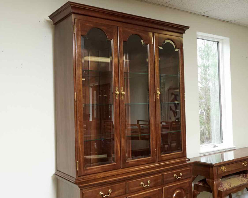 Stickley Cherry Lighted China Cabinet