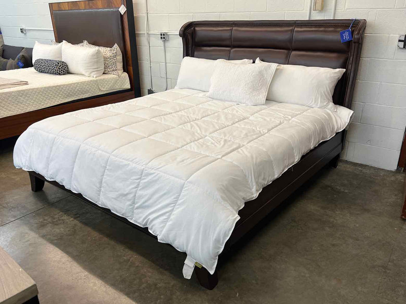 Ralph Lauren Chocolate Leather King Bed