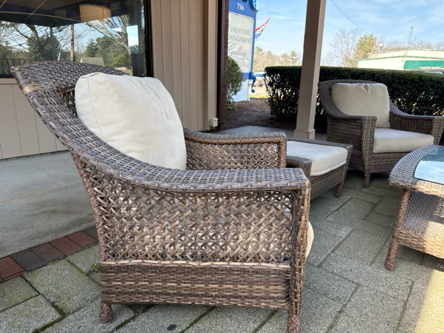 Brown Jordan Brown Wicker Outdoor Sofa Set