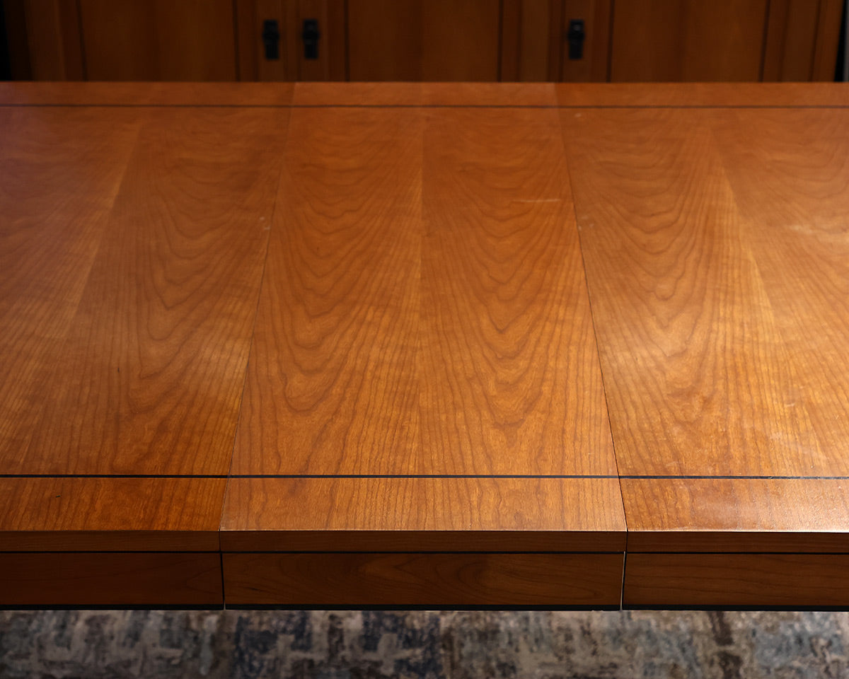 Stickley Dining Table and 8 Spindle Chairs