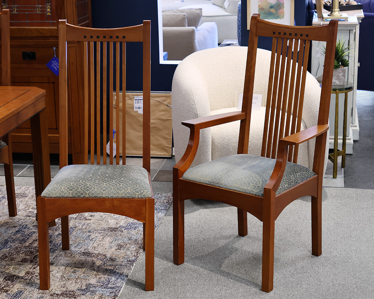 Stickley Dining Table and 8 Spindle Chairs