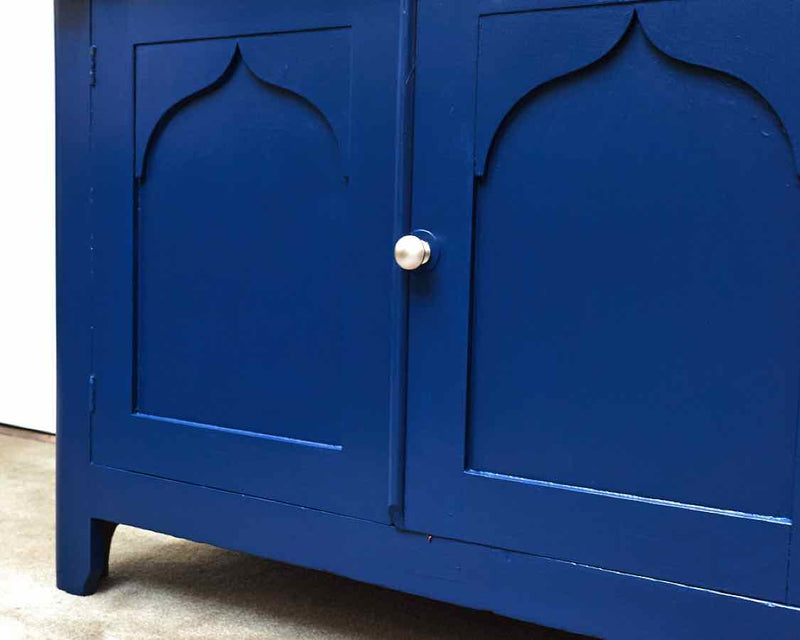 Custom Finish 'Delphinium Blue' 1 Drawer 2 Door Accent Chest