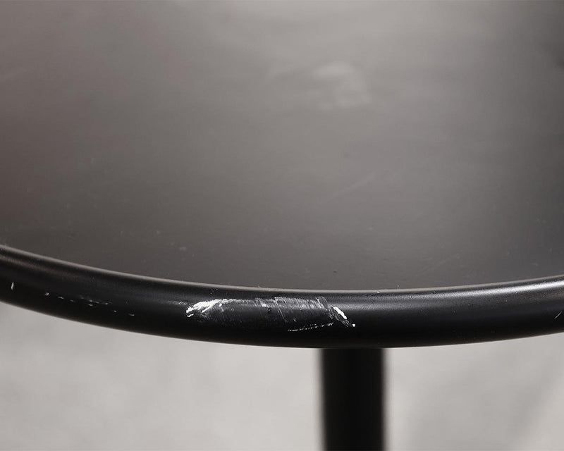 Round  Black Pedestal Accent Table