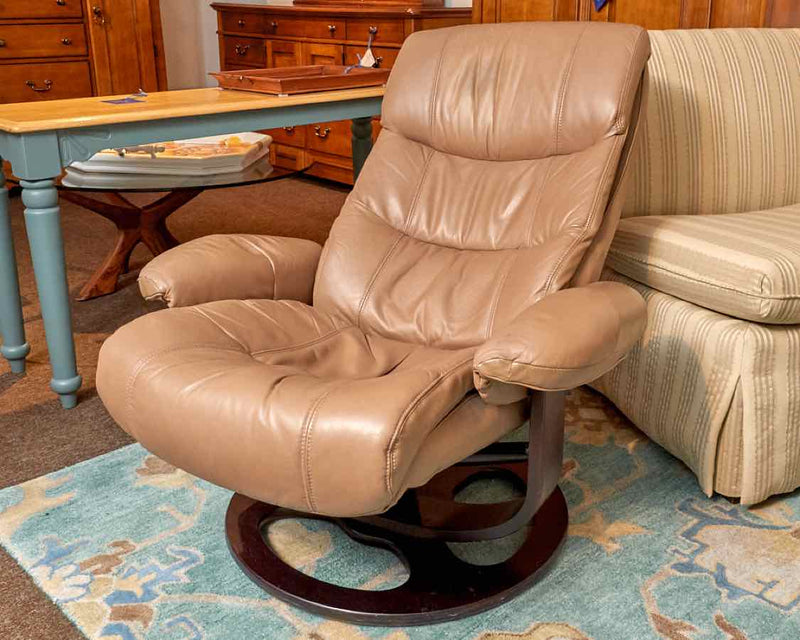 Lane Furniture Stressless  Swivel Taupe  Bonded Leather  Recliner & Ottoman