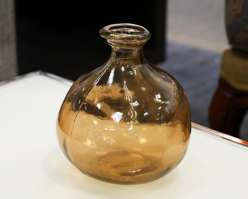 Brown Smoke Glass Vase