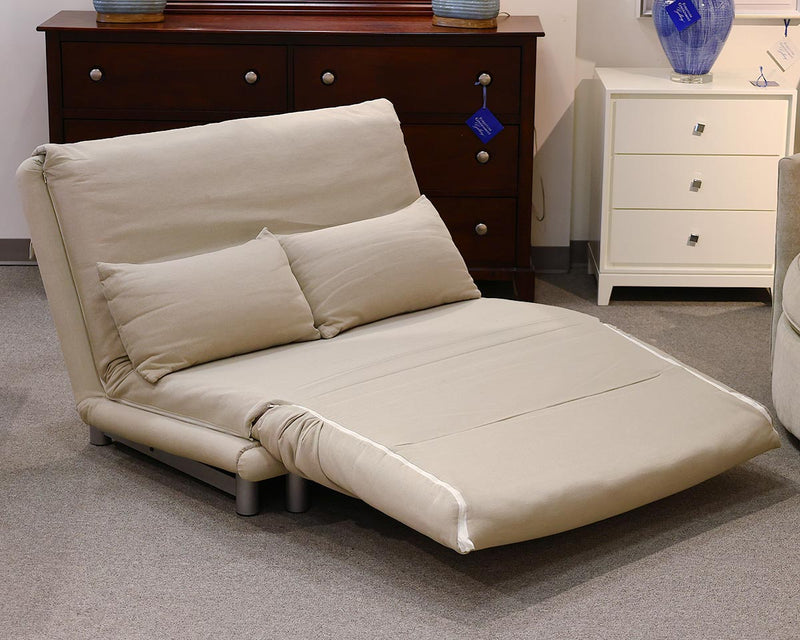 Ligne Roset Multy  Full Sofa Bed  in Taupe & Ivory accent Upholstery