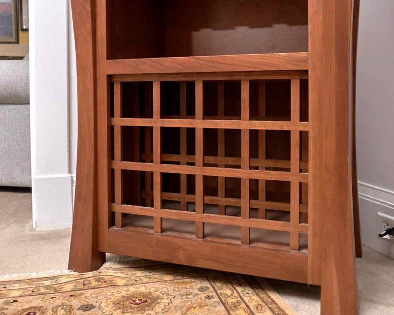 Conrad Grebel Solid Cherry 12 Bottle Wine Holder & Drawer  Bar Cabinet