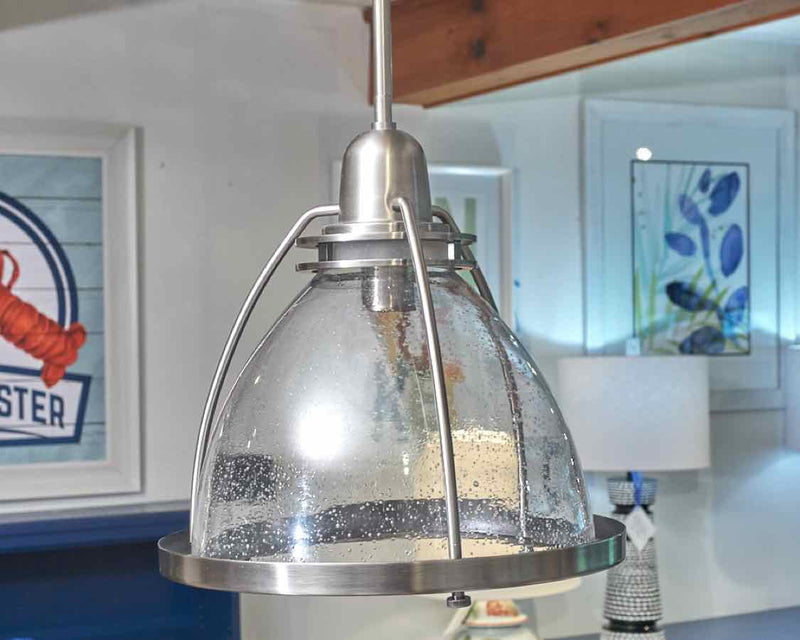 Kichler Siberne Seeded Glass In Classic Pewter Finish  Pendant