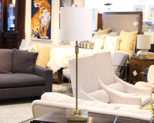Brass Buffet Lamp with Acrylic Base