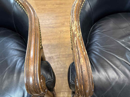 Pair of Henredon Leather Chairs