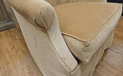 Ethan Allen Pair of Deep Gold Swivel Chairs