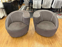 Pair of Asymmetrical Spiral Swivel Chairs