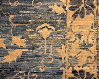 Wool Blue & Brown Area Rug