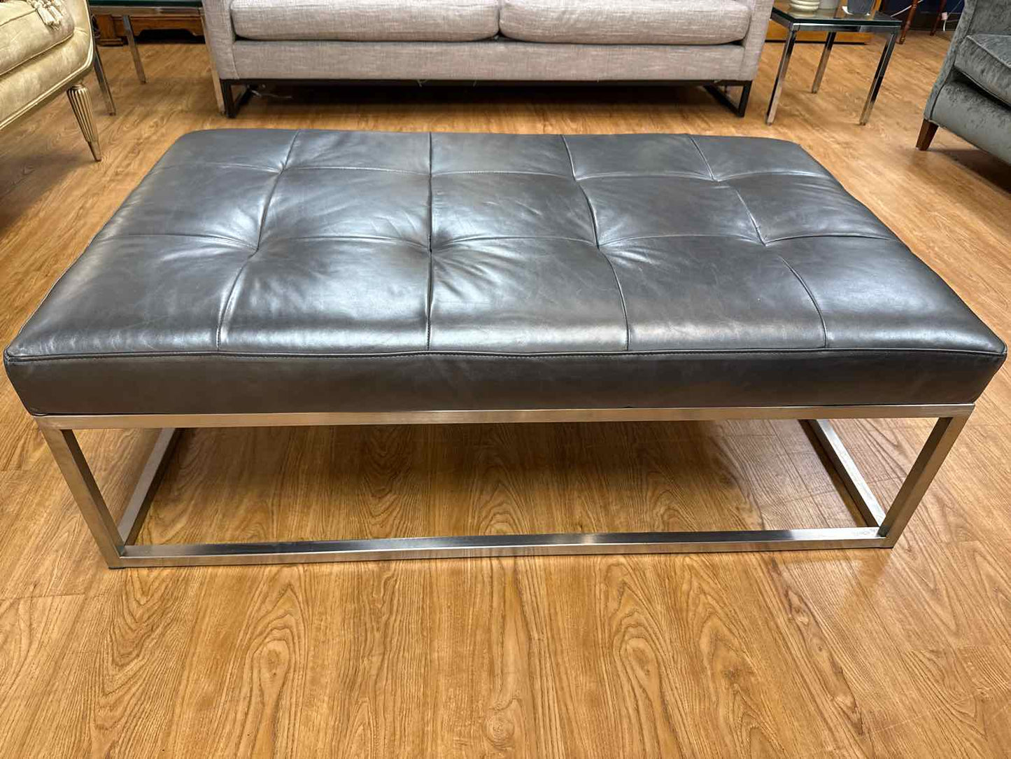 Jonathan Louis 'Copley' Leather Ottoman