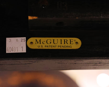 McGuire Dining Table Espresso Finish. Two Leaves/Table Pads
