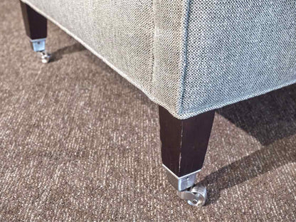 Lee Industries  Beige Upholstered Chair & Ottman On Casters
