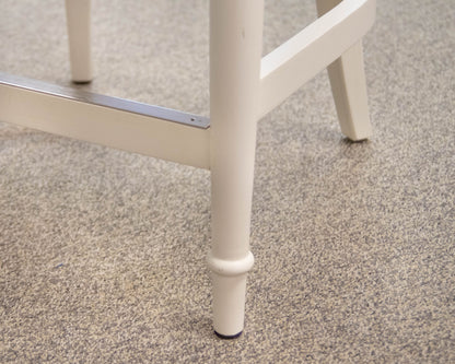 Set of 4 Frontgate 'Paola' Ecru Swivel Cain Counter Stools