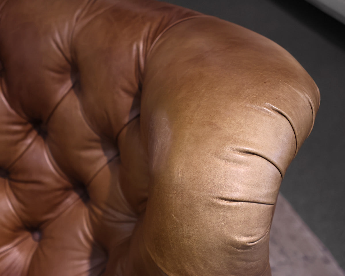 Restoration Hardware Leather Tufted Chair
