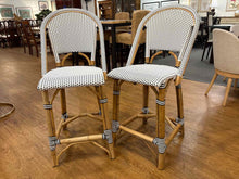Pair of Serena & Lily 'Riviera' Highback Counter Stools
