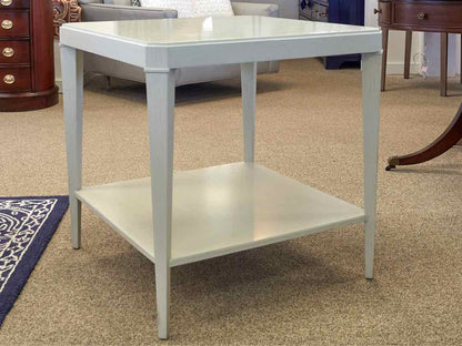 Pair of Woodbridge  Off White Rubbed Through Fiinish Side Tables